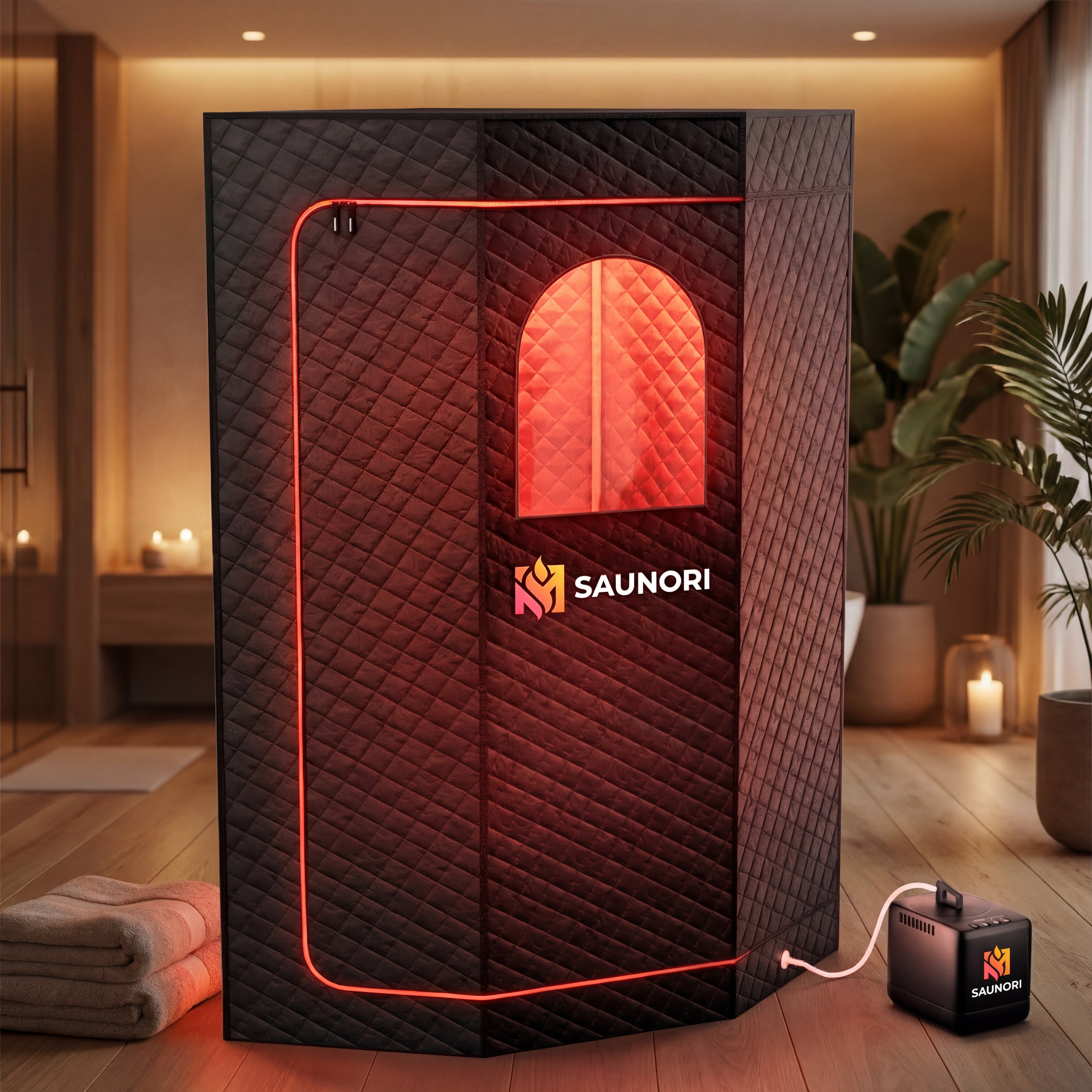 Saunori- Sauna led rouge