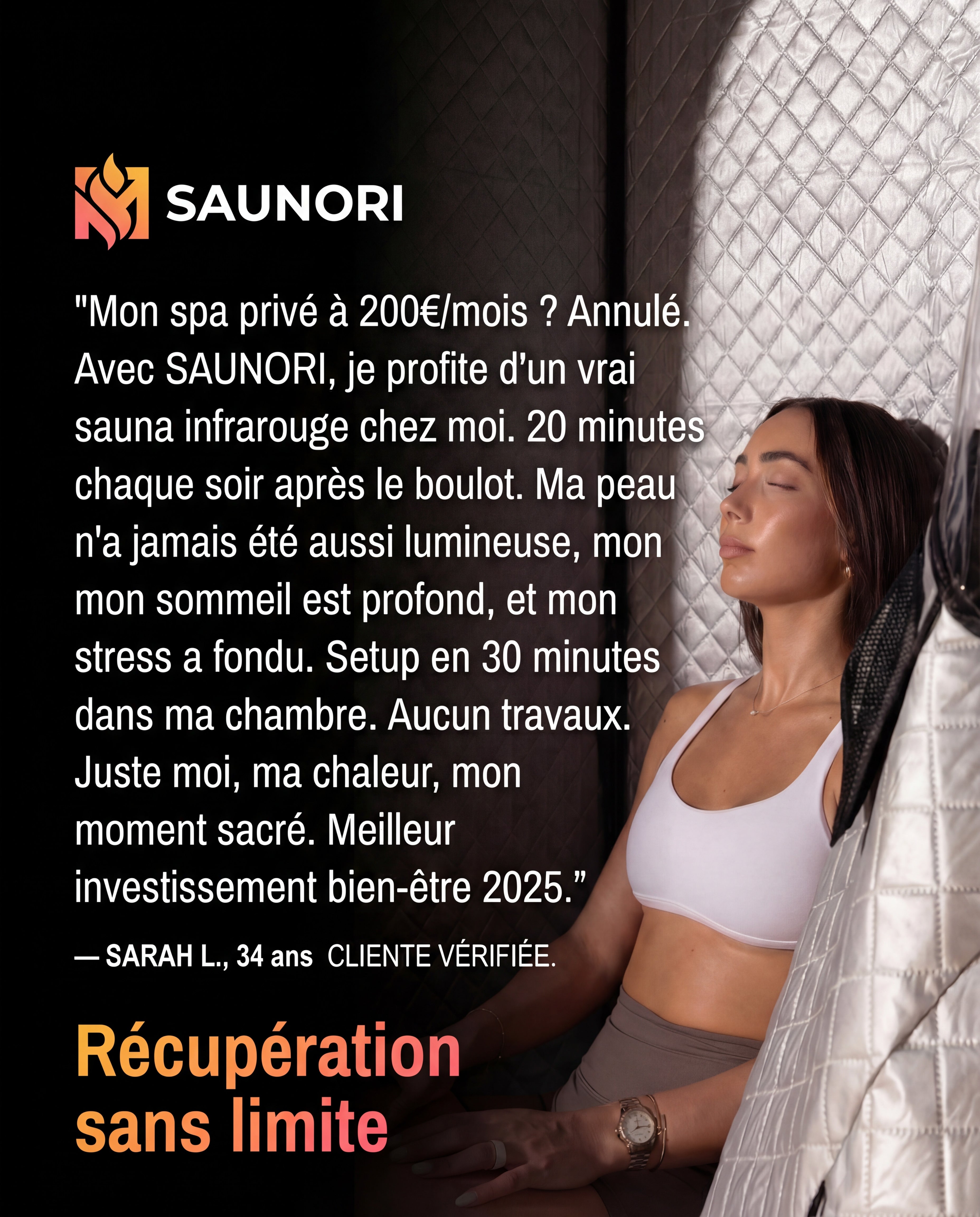 Saunori- Sauna led rouge