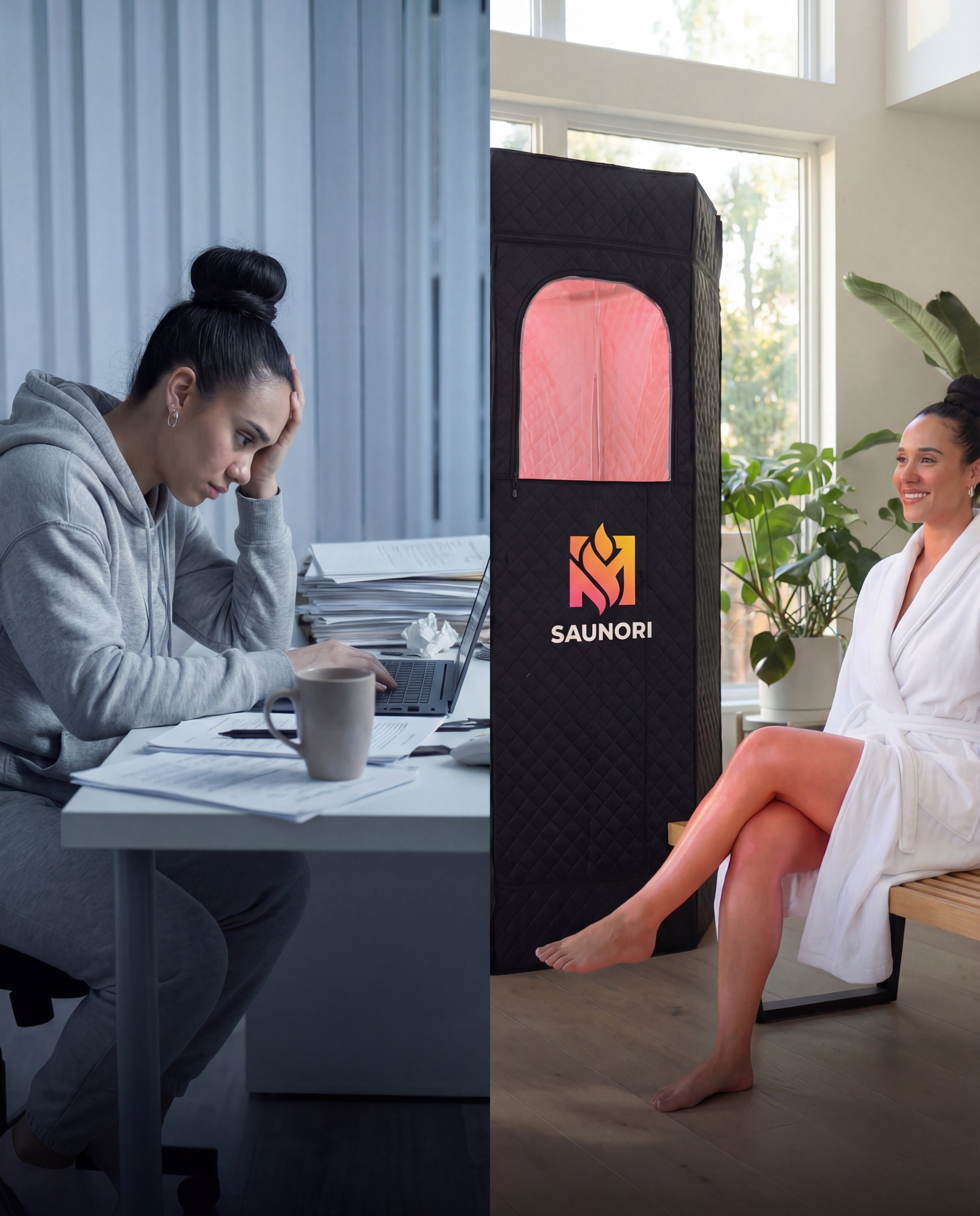 Saunori- Sauna led rouge