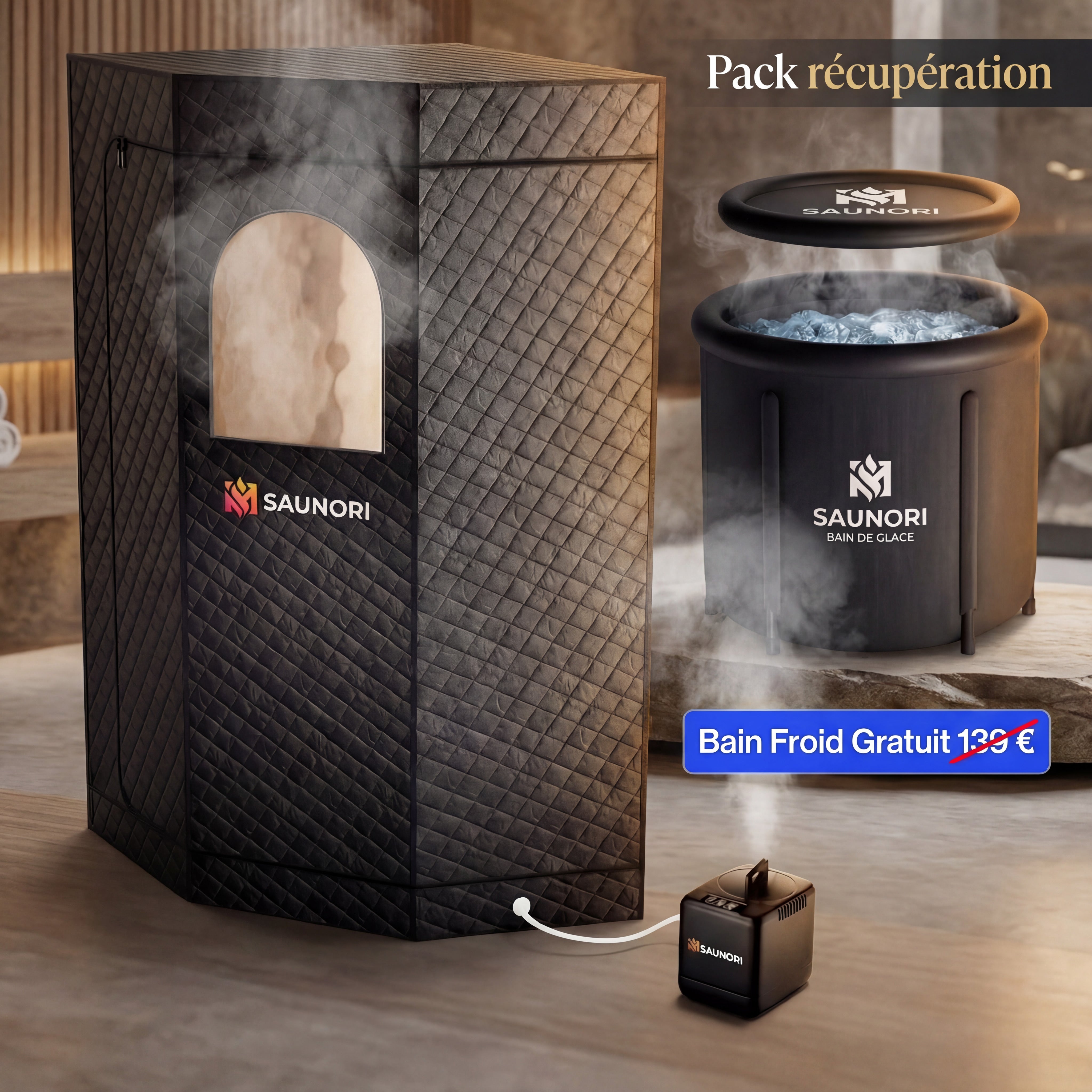 Saunori- Sauna led rouge